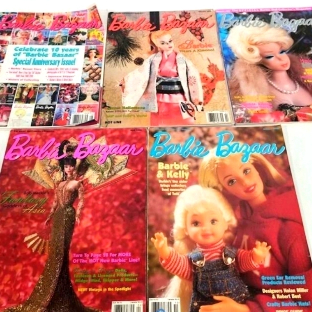 Vintage 1998 Barbie Bazaar Magazine 5 Issues